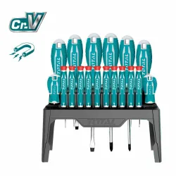 Wkrętaki zestw 18 sztuk krzyżakowe i płaskie + precyzyjne THT250618