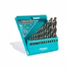 Wiertła do metalu HSS 1-10mm 19elementów w pudełku mod. TACSD0195 TOTAL