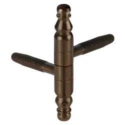 Zawias wkręcany fi. 11x74mm brązowy ozdobny barok mod. 131 AGB