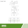 Zawias mosiężny lakierowany 60x40mm splatany mod. 1002 EAN