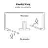 Zawias mosiężny lakierowany 50x40mm LEWY (pl) mod. 1006