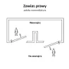 Zawias mosiężny lakierowany 50x40mm PRAWY (pl) mod. 1006