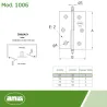 Zawias mosiężny lakierowany 50x40mm LEWY (pl) mod. 1006