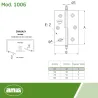 Zawias mosiężny lakierowany 50x40mm PRAWY (pl) mod. 1006