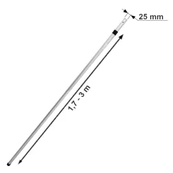 Trzon aluminiowy 100-1,7-3m telesko
