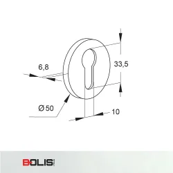 Szyld wkładki 50mm biały plastikowy 1szt ref.629
