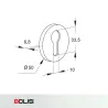 Szyld wkładki 50mm biały plastikowy 1szt ref.629