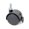 Kółko nylonowe wkręcane 40mm hamulec gwint M6 czarne mod. 1505