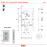 Zamek magnetyczny na wkładkę 85/50 niklowany F18 Mediana POLARIS 2XT
