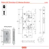 Zamek magnetyczny na klucz 90/35 niklowany F18 POLARIS 2XT