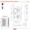 Zamek magnetyczny na klucz 90/35 chrom mat F18 POLARIS 2XT