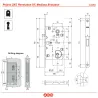 Zamek magnetyczny na klucz 90/50 czarny F18 Mediana POLARIS 2XT