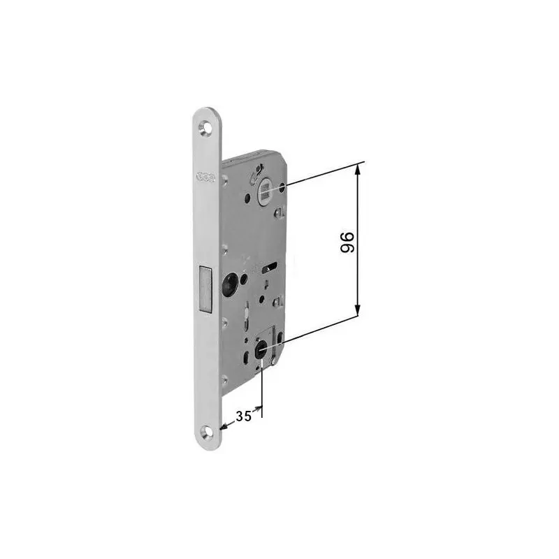 Zamek magnetyczny do WC 96/35 niklowany F18 Mediana POLARIS 2XT