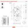 Zamek magnetyczny do WC 96/50 chrom mat F18 Mediana POLARIS 2XT
