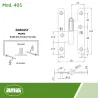 Zawias do drzwi 100x58mm mosiądz złoto antyczne Prawy (pl) mod. 405