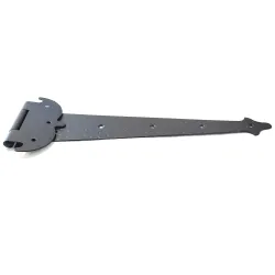 Zawias ozdobny czarny rustykalny 400x131mm młotkowany mod. 554