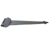 Zawias ozdobny czarny rustykalny 400x131mm młotkowany mod. 554