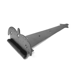 Zawias ozdobny czarny rustykalny 300x131mm młotkowany mod. 554