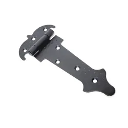 Zawias ozdobny czarny rustykalny 150x88mm młotkowany mod. 554