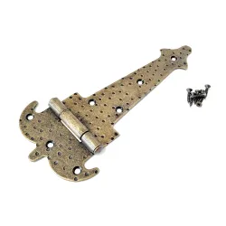 Zawias ozdobny rustykalny złoto antyczne 200x111mm młotkowany mod. 554 EAN
