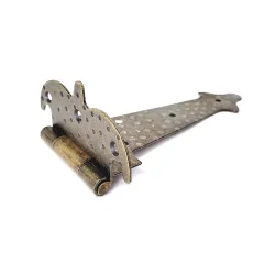 Zawias ozdobny rustykalny złoto antyczne 200x111mm młotkowany mod. 554 EAN