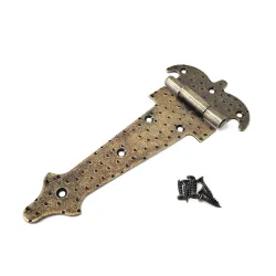 Zawias ozdobny rustykalny złoto antyczne 200x111mm młotkowany mod. 554 EAN