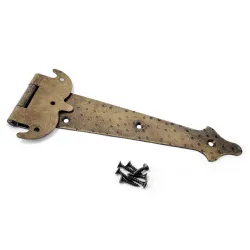 Zawias ozdobny rustykalny złoto antyczne 250x111mm młotkowany mod. 554 EAN EAN