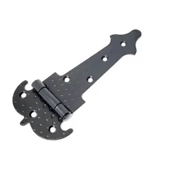 Zawias ozdobny czarny rustykalny 150x88mm młotkowany mod. 554 DIS