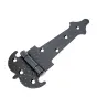 Zawias ozdobny czarny rustykalny 150x88mm młotkowany mod. 554 DIS