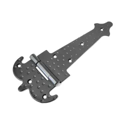 Zawias ozdobny czarny rustykalny 200x111mm młotkowany mod. 554 DIS