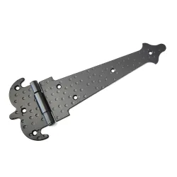 Zawias ozdobny czarny rustykalny 250x111mm młotkowany mod. 554 DIS
