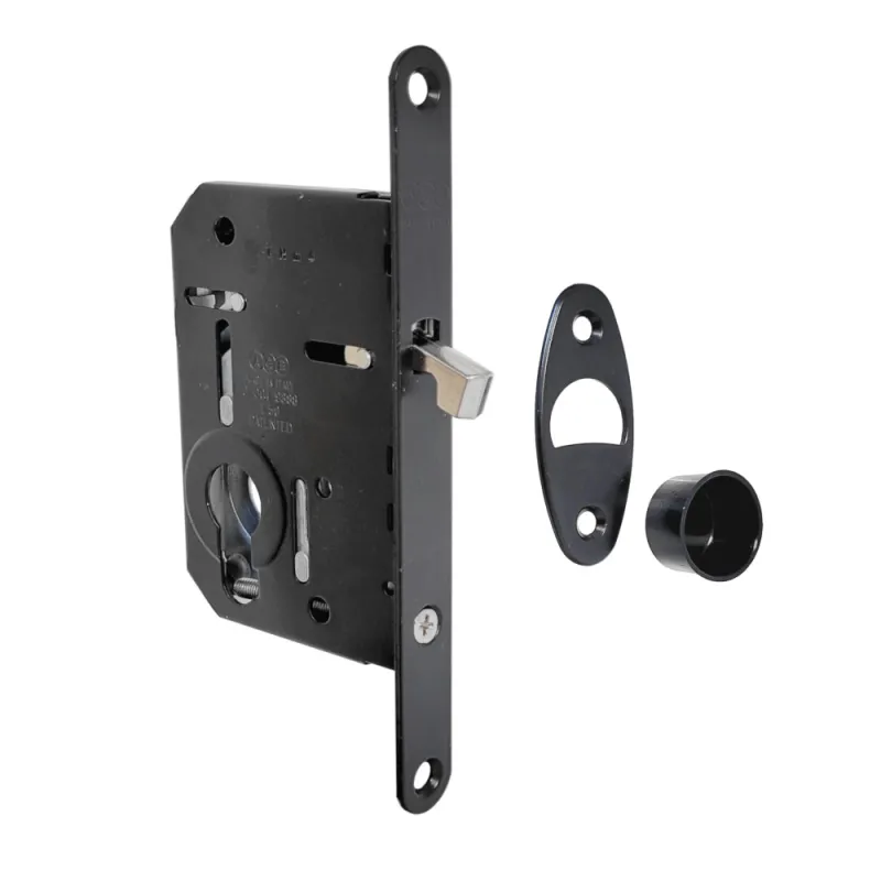 Zamek hakowy na wkładkę 50mm czarny czoło 16x160mm SCIVOLA Tre