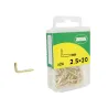 Haczyki wkręcane 2,5x20mm mosiądzowane hak prosty 26szt.
