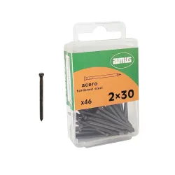 Gwóźdź do betonu 2x30mm płaski łeb stalowy miedziowany 46 sztuk