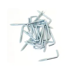 Haczyki wkręcane 3,3x40mm cynkowane Hak prosty 22szt.