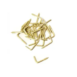 Haczyki wkręcane 2x20mm mosiądzowane hak prosty 26szt.