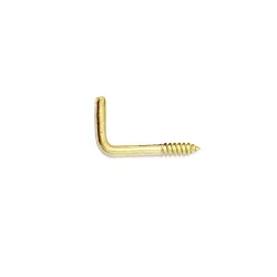 Haczyki wkręcane 2x20mm mosiądzowane hak prosty 26szt.