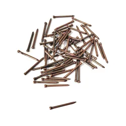 Gwoździe do betonu 2x25mm płaski łeb stalowy miedziowany 66 sztuk