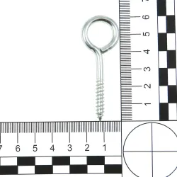 Haczyki oczkowe wkręcane 4x62mm cynkowane oczko 14mm 6szt.