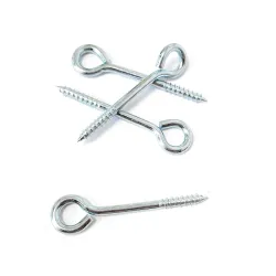 Haczyki oczkowe wkręcane 4,5x76mm oczko 10mm cynkowany 4szt. wkręty oczkowe