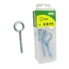 Haczyki oczkowe wkręcane 4,5x76mm oczko 10mm cynkowany 4szt. wkręty oczkowe