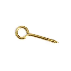 Haczyki oczkowe wkręcane 4,5x69mm oczko 14mm mosiądzowane 4szt.