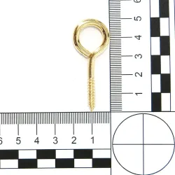 Haczyki oczkowe wkręcane 3,7x50mm oczko 12mm mosiądzowane 10szt.