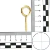 Haczyki oczkowe wkręcane 3,7x50mm oczko 12mm mosiądzowane 10szt.