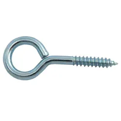 Haczyki oczkowe wkręcane 3,7x50mm oczko 12mm cynkowane 11szt.