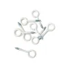 Haczyki oczkowe wkręcane 3,3x40mm oczko 12mm białe 8szt.