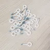 Haczyki oczkowe wkręcane 2,5x26mm oczko 4,5mm białe 22szt.