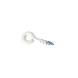 Haczyki oczkowe wkręcane 2,5x26mm oczko 4,5mm białe 22szt.