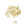 Haczyki oczkowe wkręcane 2x20mm oczko 6mm mosiądzowane 26szt.