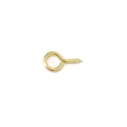 Haczyki oczkowe wkręcane 2x20mm oczko 6mm mosiądzowane 26szt.